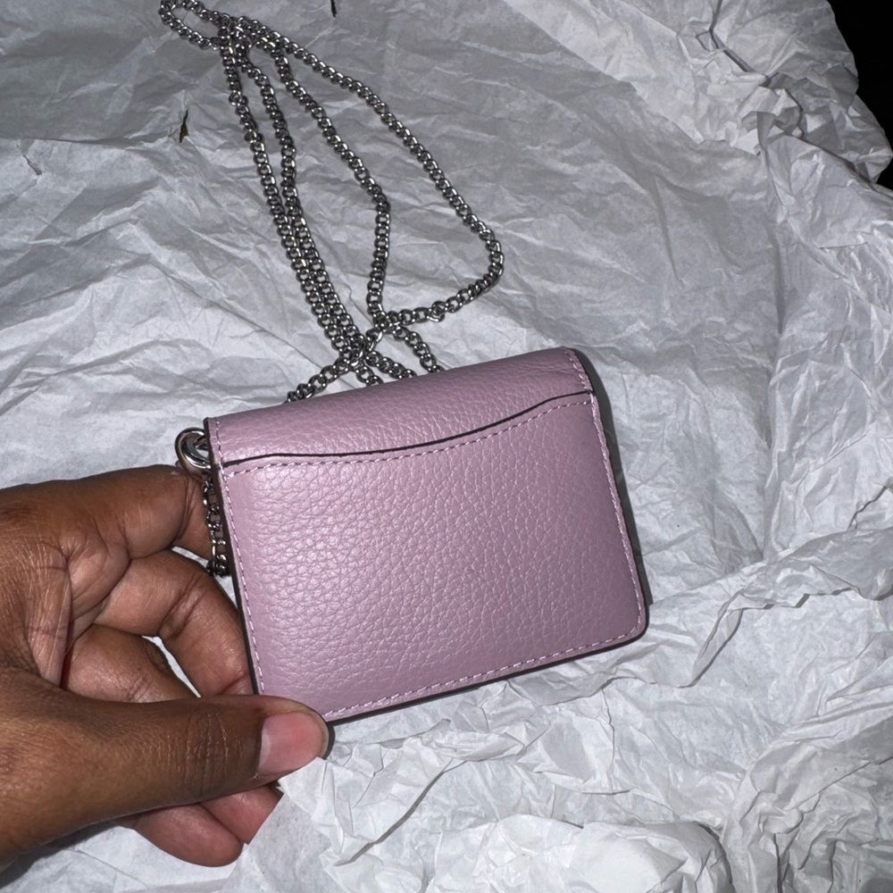 Coach Lilac/Purple Pebbled Leather Mini Crossbody Wallet***PRICE IS FIRM*** - Picture 3 of 5